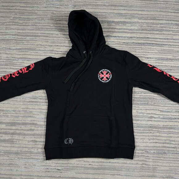 Chrome Hearts Black/ Red Made In Hollywood Zip Up Hoodie Mens Large - Picture 4 of 4
